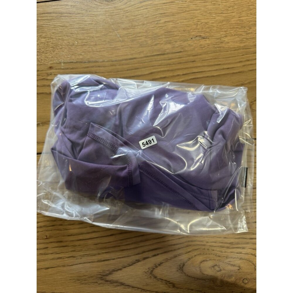 Anthropologie Lavender Field Twist Front Shirt Short Sleeves Lavender Sz Medium - Picture 7 of 7